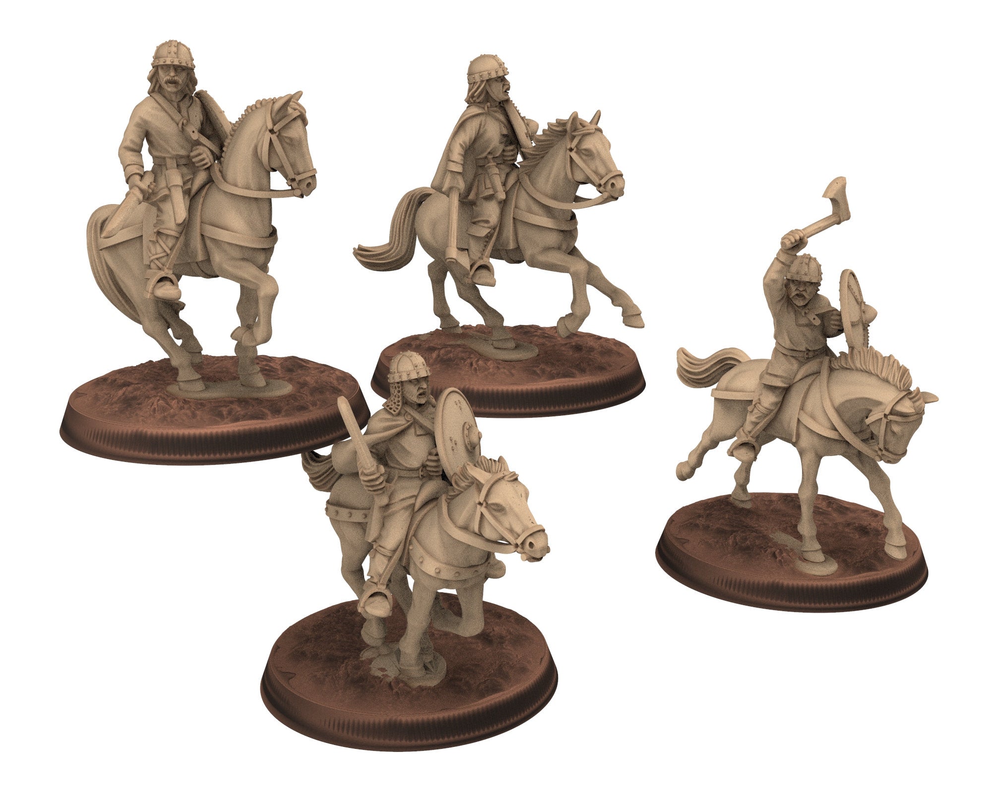 Dark Ages - x12 Horses, Miniatures 28mm, Wargame Historical Saga... Medbury miniature