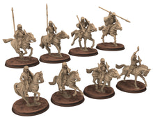 Load image into Gallery viewer, Dark Ages - Carolingian Cavalry with spears Lancers Cavalrymen Warriors Frank, Miniatures 28mm, Wargame Historical Saga... Medbury miniature
