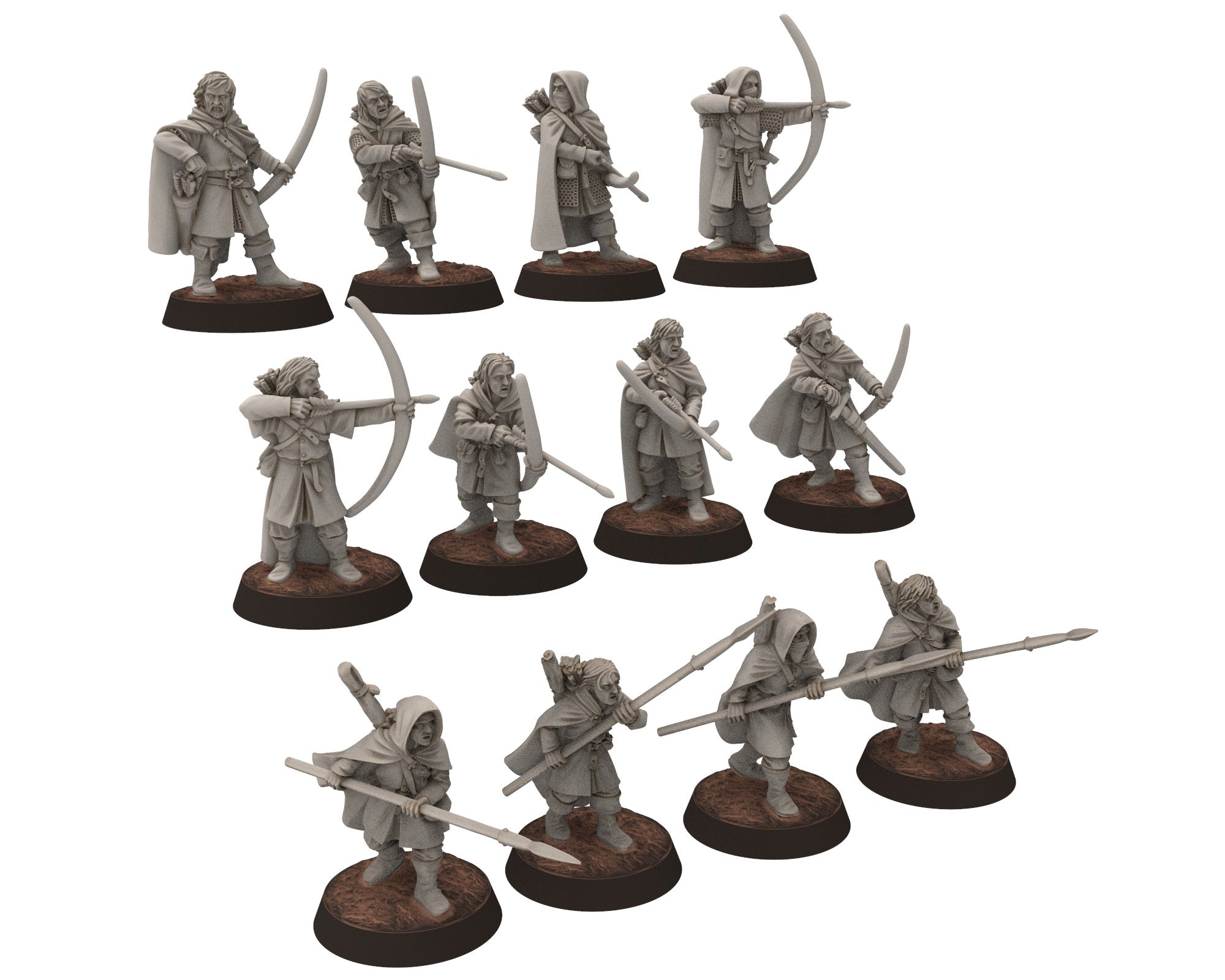 Ornor - Grey Rangers Character Version 2, Lost Kingdom of the North, Misty Mountains, Medburry miniatures for wargame, DnD, Lotr