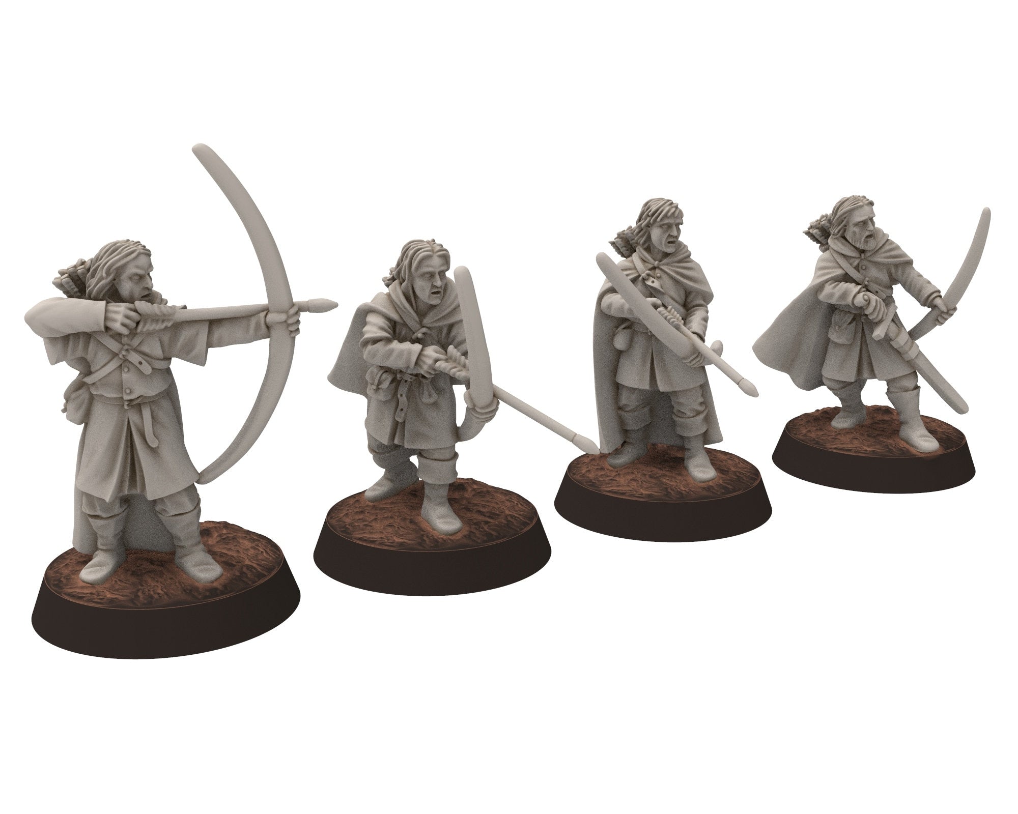 Ornor - Grey Rangers Character with pipe Version 4, Lost Kingdom of the North, Misty Mountains, Medburry miniatures for wargame, DnD, Lotr
