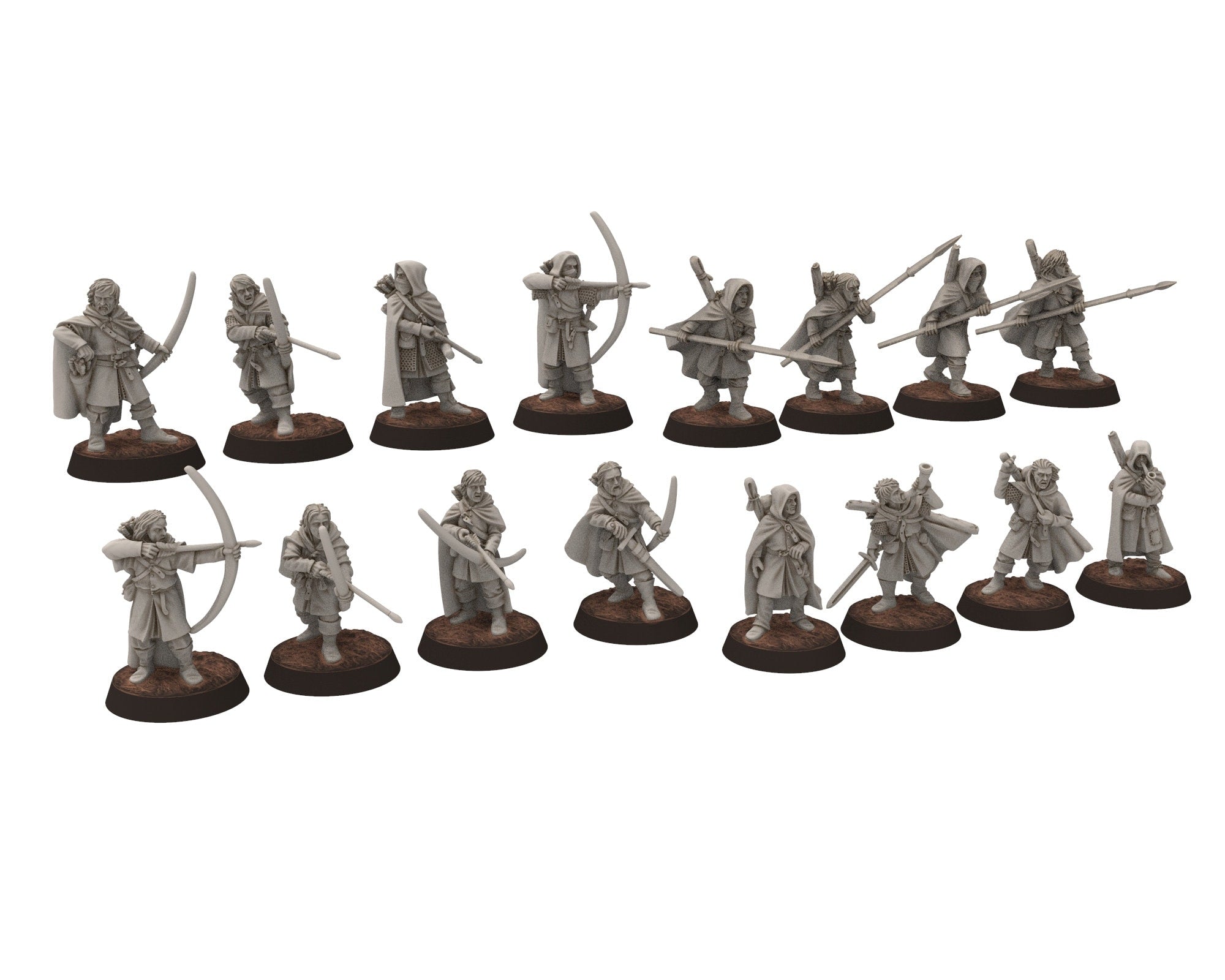 Ornor - Grey Rangers Character Version 2, Lost Kingdom of the North, Misty Mountains, Medburry miniatures for wargame, DnD, Lotr