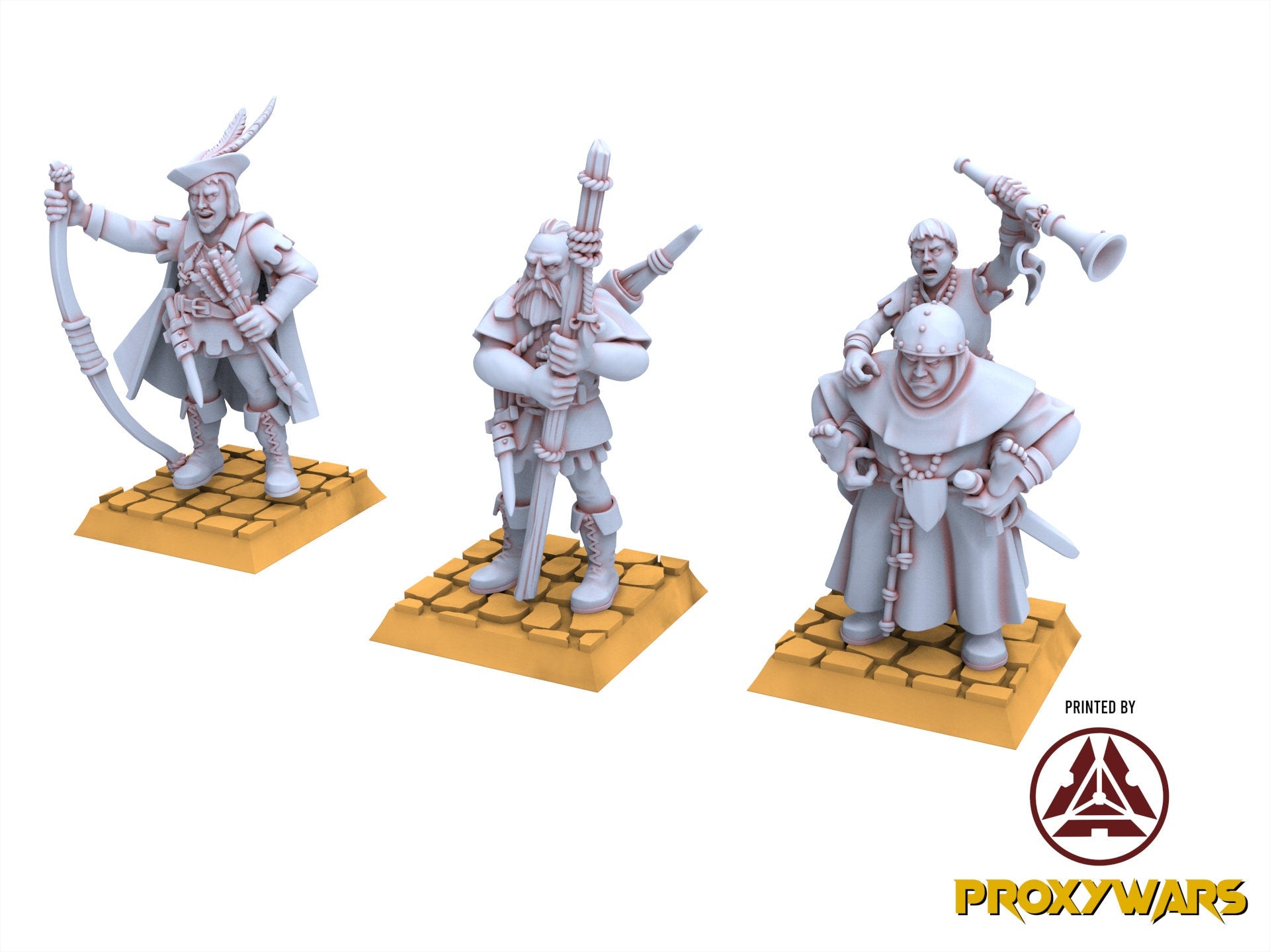 Arthurian Knights - Sherwood Archers & Heroes, for Oldhammer, king of wars, 9th age, Highlands Miniatures