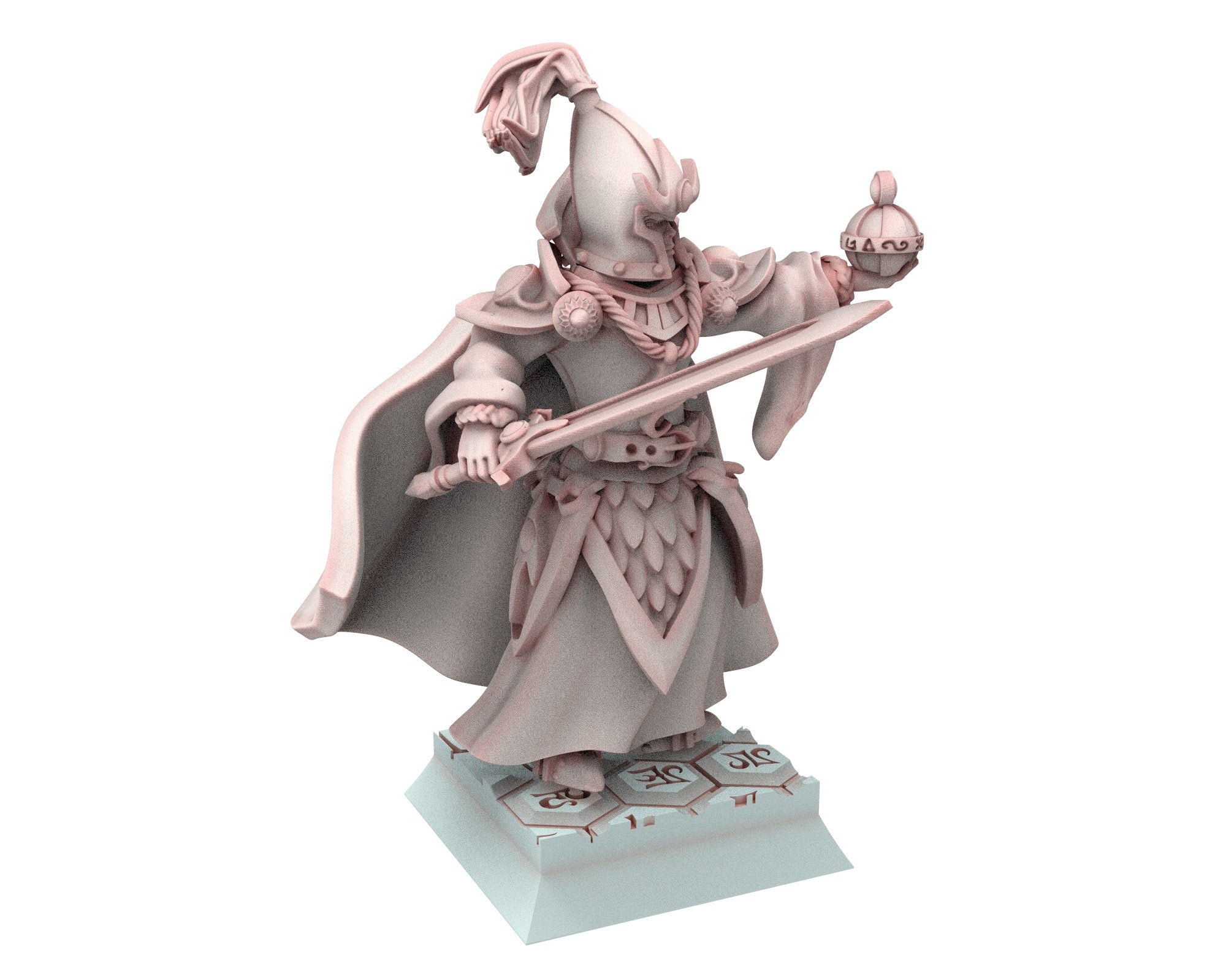 Hight Elves - 28mm Elven Princess of war V1, Fantasy elves, Insular Kingdom usable for 9th Age, Fantasy Battle, Oldhammer, King of war, D&D