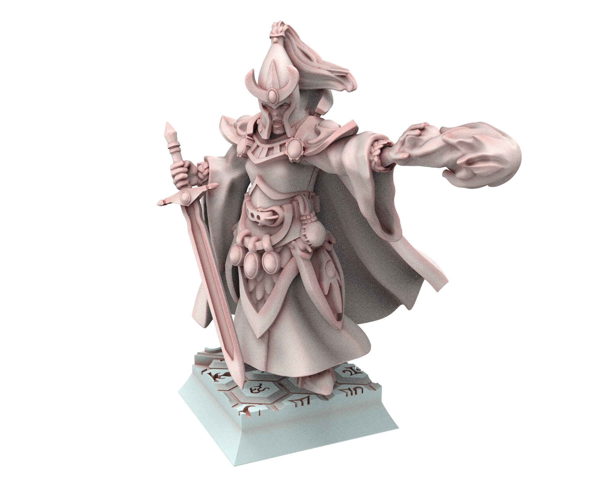 Hight Elves - 28mm Elven Magician of war V2, Fantasy elves, Insular Kingdom usable for 9th Age, Fantasy Battle, Oldhammer, King of war, D&D