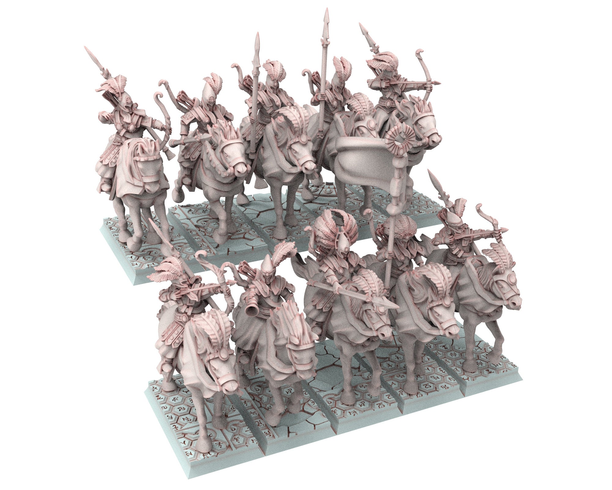 Hight Elves - 28mm Light Cavalry Riders Patroll Spears, Fantasy elves, usable for 9th Age, Fantasy Battle, Oldhammer, King of war, D&D