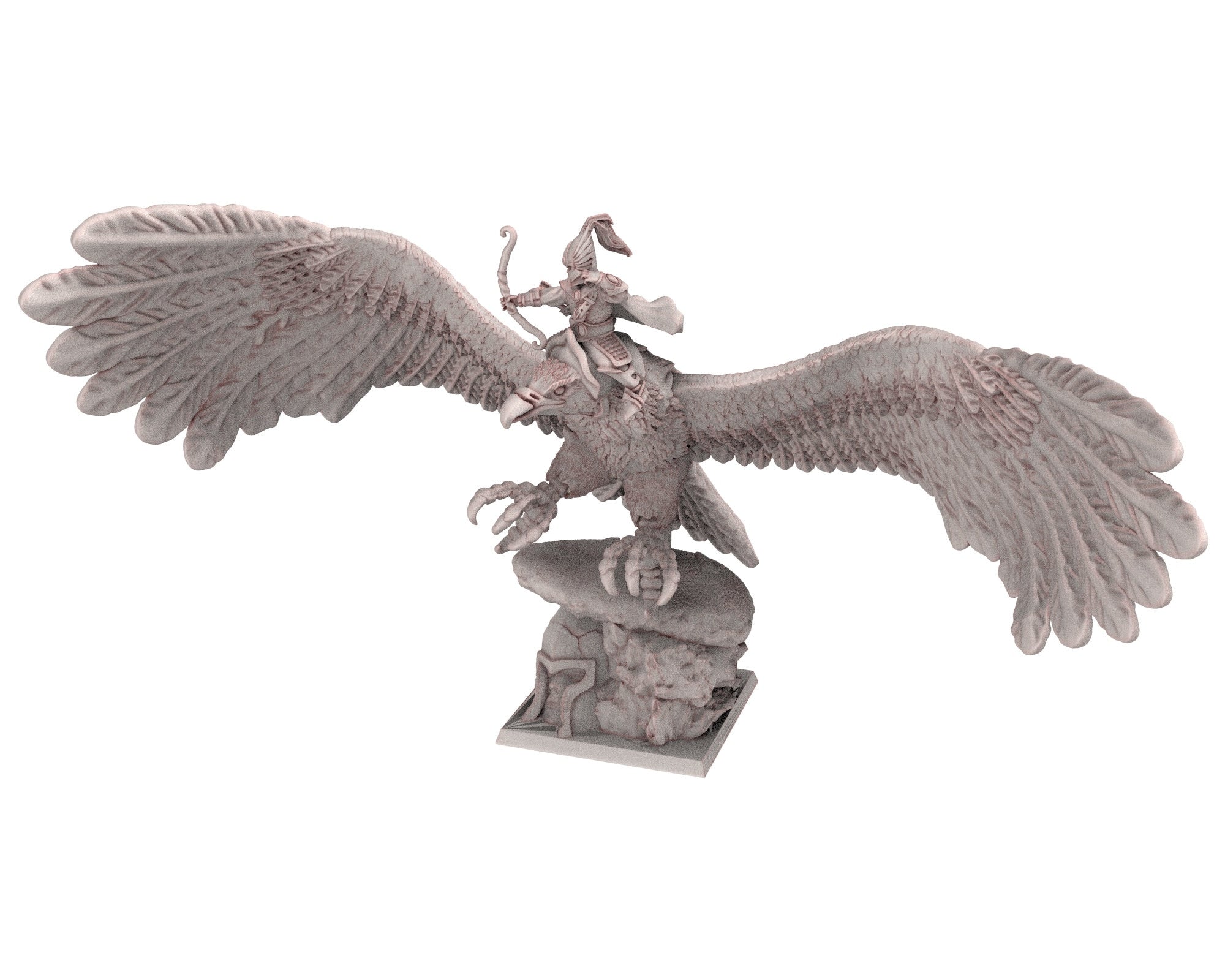 Hight Elves - 28mm Hero on Giant Eagle of war, Fantasy elves, Isle Kingdom usable for 9th Age, Fantasy Battle, Oldhammer, King of war, D&D