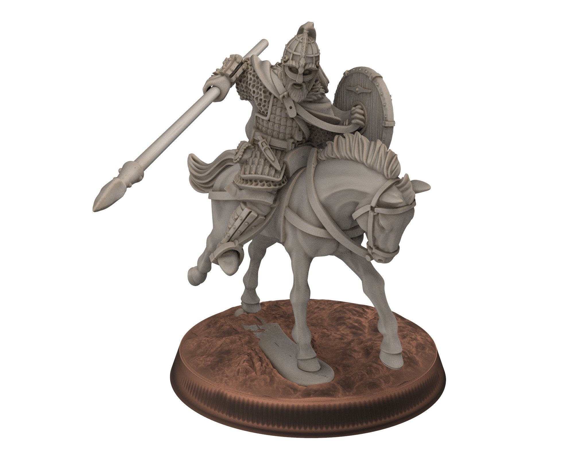 Vendel Era - Jutish Hearthguard Mounted, Germanic Tribe Warband, 7 century, miniatures 28mm for wargame Historical... Medbury miniature