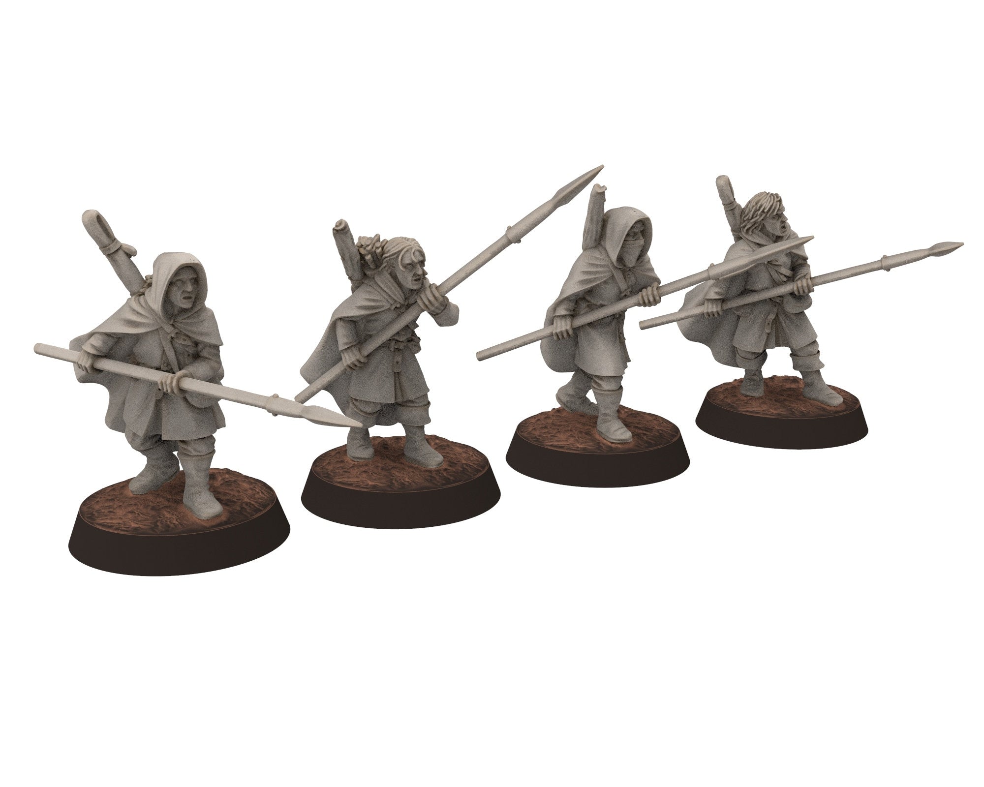 Ornor - Grey Rangers Character with pipe Version 4, Lost Kingdom of the North, Misty Mountains, Medburry miniatures for wargame, DnD, Lotr