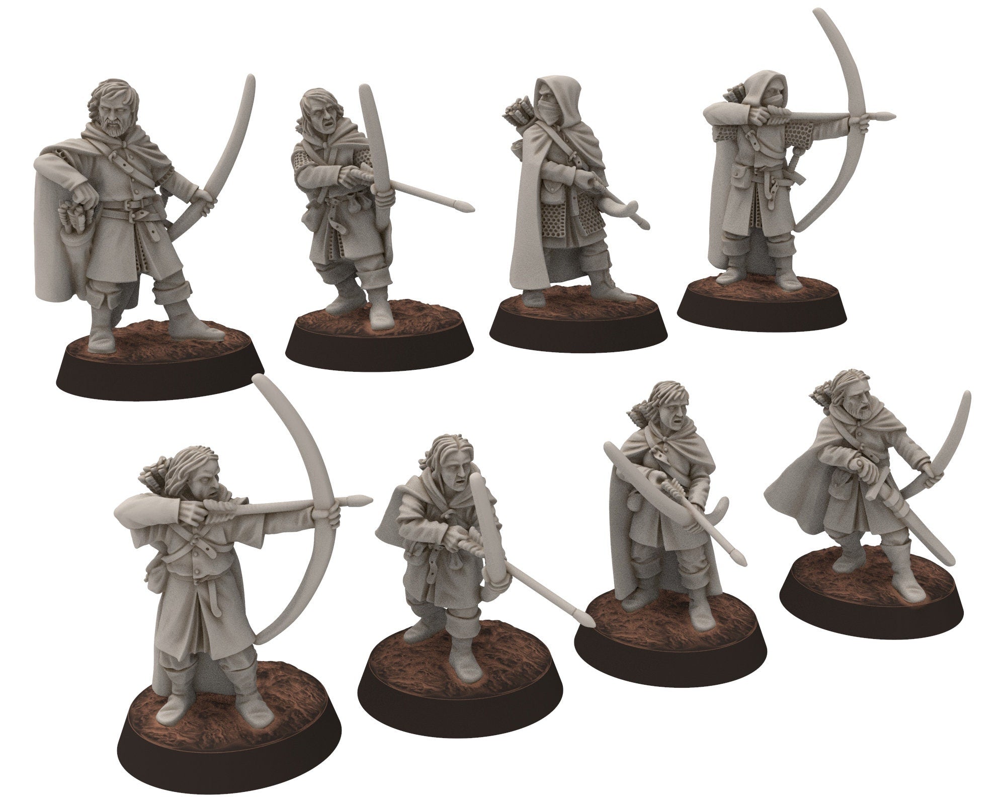 Ornor - Grey Rangers Character Version 3, Lost Kingdom of the North, Misty Mountains, Medburry miniatures for wargame, DnD, Lotr