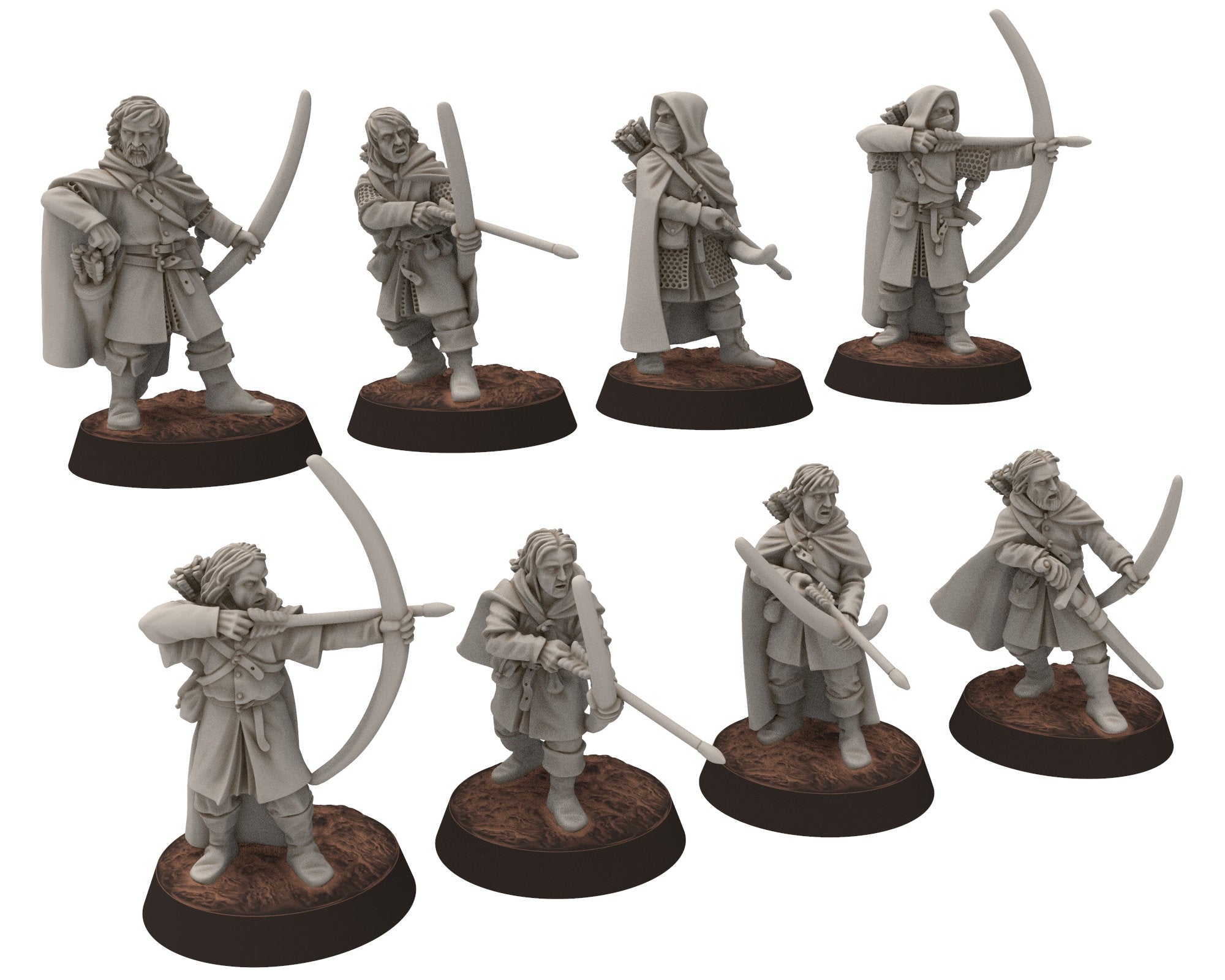 Ornor - Grey Rangers Character with pipe Version 4, Lost Kingdom of the North, Misty Mountains, Medburry miniatures for wargame, DnD, Lotr