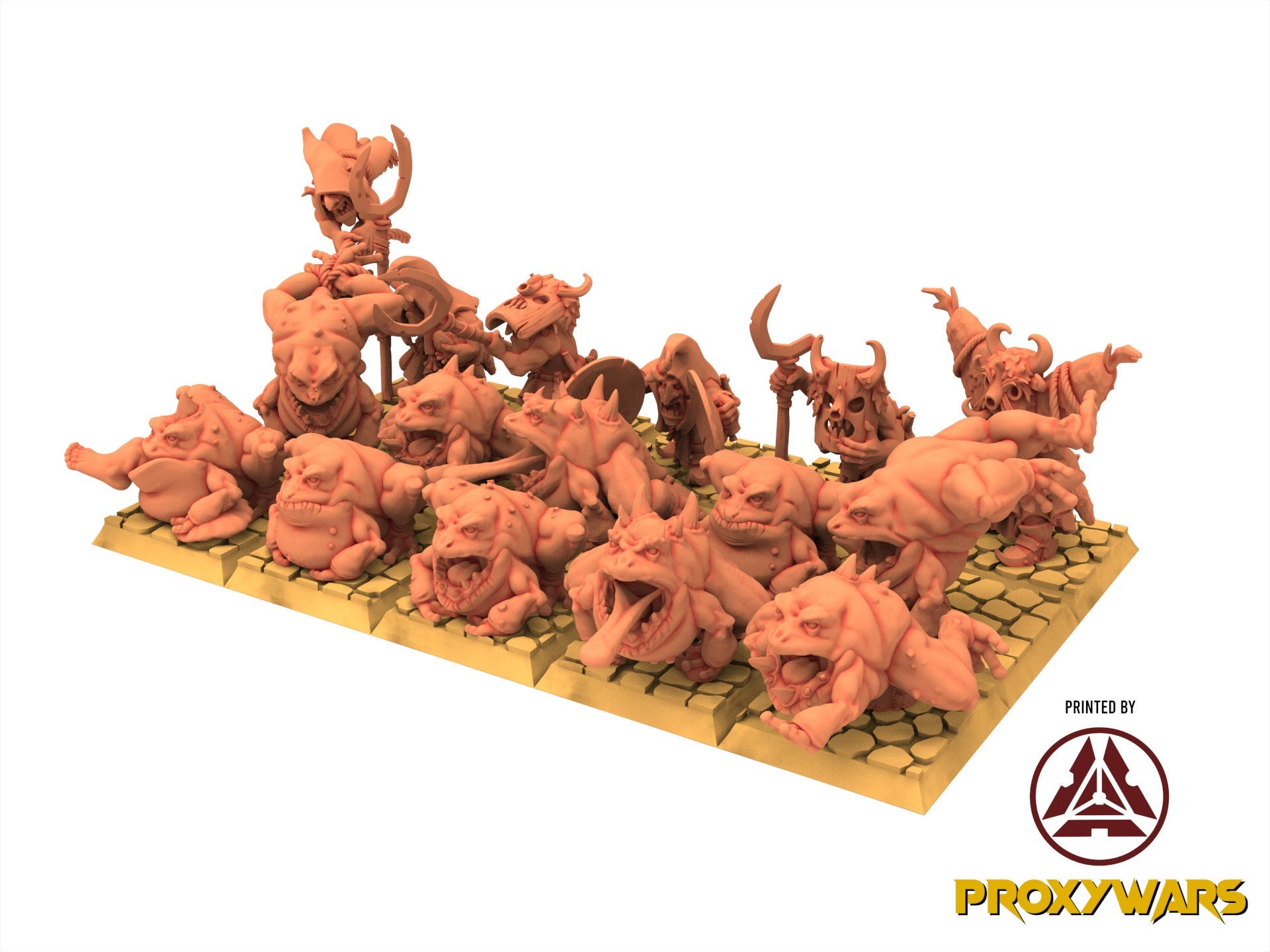 Orc & Goblin - Swamp Goblin Frog's Herders, utilisables pour Oldhammer, king of wars, 9th age