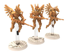 Load image into Gallery viewer, Wound Trackers, Cinan - Anubis - Peret - Tybi : Line, Battle Drone, space robot guardians of the Necropolis, modular posable miniatures
