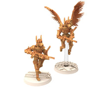 Load image into Gallery viewer, Wound Trackers, Cinan - Anubis - Peret - Tybi : Line, Battle Drone, space robot guardians of the Necropolis, modular posable miniatures
