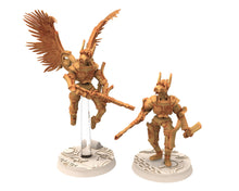 Load image into Gallery viewer, Shield Trackers, Cinan - Anubis - Peret - Pharmouti : Line, Battle Drone, space robot guardians of the Necropolis, modular posable miniature
