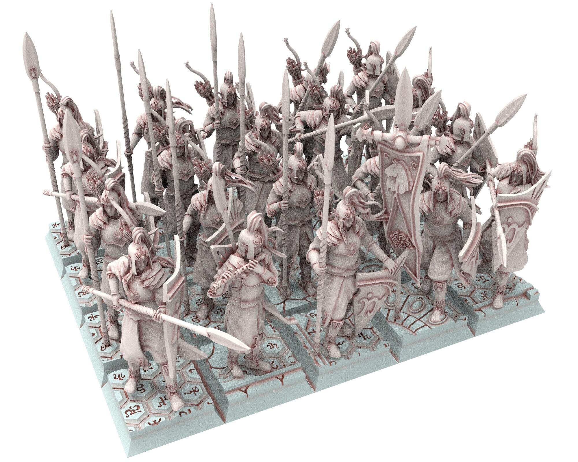 Hight Elves - 32mm Spearmen, Fantasy elves, Insular Kingdom usable for 9th Age, Fantasy Battle, Oldhammer, King of war, D&D