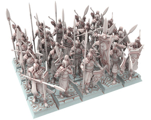 Hight Elves - 32mm Spearmen, Fantasy elves, Insular Kingdom usable for 9th Age, Fantasy Battle, Oldhammer, King of war, D&D