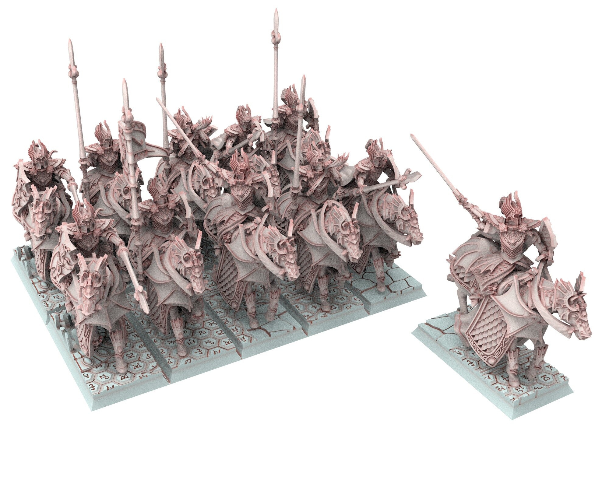 Hight Elves - 32mm Knights of Ryma, Fantasy elves, Insular Kingdom usable for 9th Age, Fantasy Battle, Oldhammer, King of war, D&D