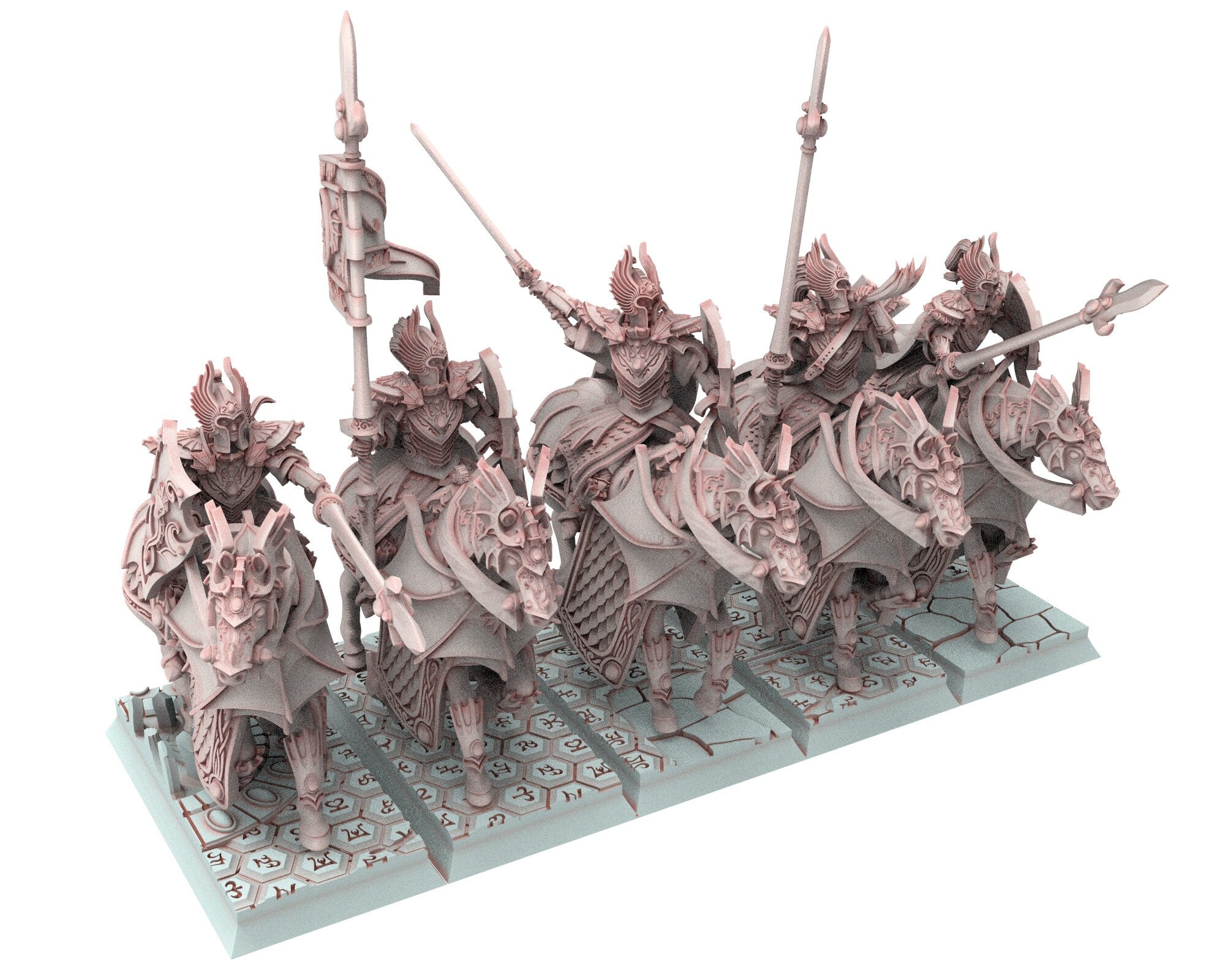 Hight Elves - 32mm Knights of Ryma, Fantasy elves, Insular Kingdom usable for 9th Age, Fantasy Battle, Oldhammer, King of war, D&D