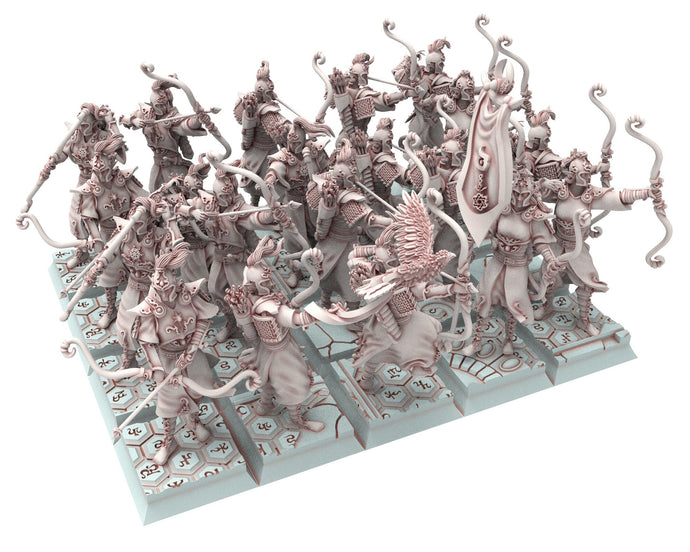 Hight Elves - 32mm Bowmen, Fantasy elves, Insular Kingdom usable for 9th Age, Fantasy Battle, Oldhammer, King of war, D&D