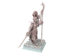 Load image into Gallery viewer, Hight Elves - 32mm Highborne Elves Handmaiden of Qeen, Fantasy elves, Insular Kingdom usable for 9th Age, Fantasy Battle, Oldhammer, D&amp;D
