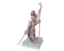 Load image into Gallery viewer, Hight Elves - 28mm Highborne Elves Handmaiden of Qeen, Fantasy elves, Insular Kingdom usable for 9th Age, Fantasy Battle, Oldhammer, D&amp;D
