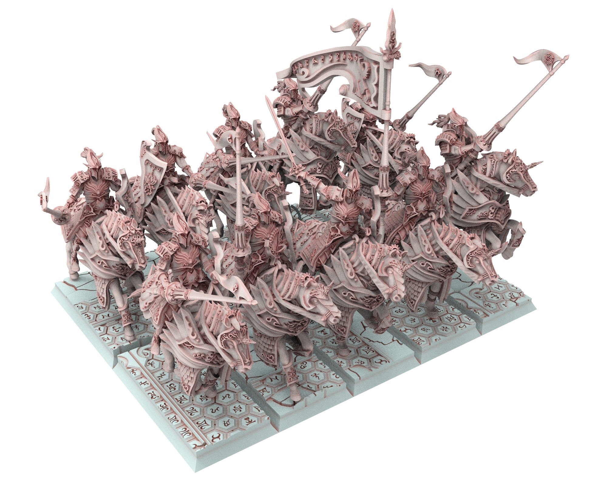 Hight Elves - 32mm Highborne elves lancers Hero, Fantasy, Insular Kingdom usable for 9th Age, Fantasy Battle, Oldhammer, King of war, D&D