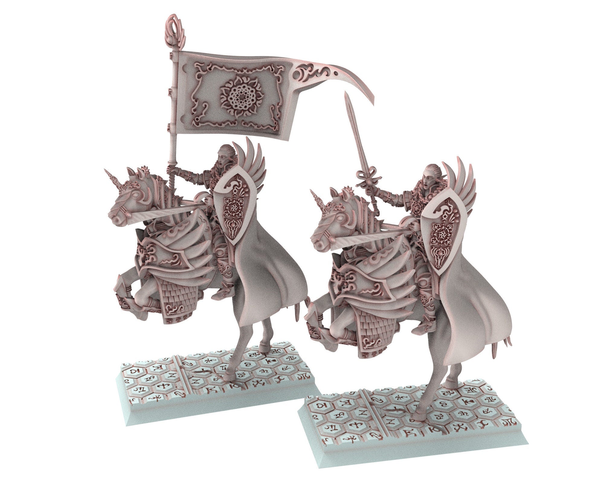 Hight Elves - 28mm Highborne elves lancers Hero, Fantasy, Insular Kingdom usable for 9th Age, Fantasy Battle, Oldhammer, King of war, D&D