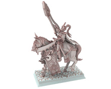 Load image into Gallery viewer, Hight Elves - 28mm Lord on Gryphon Higthborn, Fantasy elves, Insular Kingdom usable for 9th Age, Fantasy Battle, Oldhammer, King of war, D&amp;D
