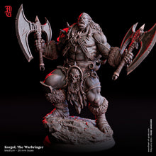 Load image into Gallery viewer, Rage Unbound - Enemy - Korgol, The Warbringer 75mm, The Nightfall Cult, Ennemy, Flesh of Gods, for Wargames, Dungeons &amp; Dragons TTRPG
