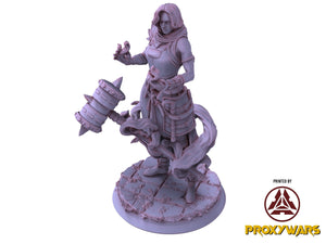 Rage Unbound - Hero - Lygia, The Elven Rage 25mm, The Nightfall Cult, Ennemy, Flesh of Gods, for Wargames, Dungeons & Dragons TTRPG