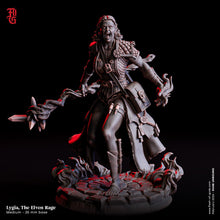 Load image into Gallery viewer, Rage Unbound - Hero - Lygia, The Elven Rage 25mm, The Nightfall Cult, Ennemy, Flesh of Gods, for Wargames, Dungeons &amp; Dragons TTRPG
