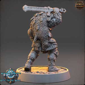 Vikings - Eirik Frostbeard - The Wintershadows of Frostfang Hold, daybreak miniatures, for Wargames, Pathfinder, Dungeons & Dragons