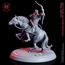 Load image into Gallery viewer, The Elves From The Highlands - Hero - Horse Mounted Elf, protectors of their home, Flesh of Gods, for Wargames, Dungeons &amp; Dragons TTRPG
