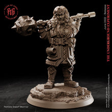 Load image into Gallery viewer, The Underground Experiment - Hero - Female Dwarf, unleash horrors, Flesh of Gods, for Wargames, Dungeons &amp; Dragons TTRPG
