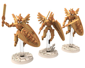 Cinan - Anubis - Peret - Pharmouti : Line, Battle Drone, space robot guardians of the Necropolis, modular posable miniatures