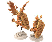 Load image into Gallery viewer, Cinan - Anubis - Peret - Pharmouti : Line, Battle Drone, space robot guardians of the Necropolis, modular posable miniatures
