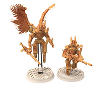 Load image into Gallery viewer, Shield Trackers, Cinan - Anubis - Peret - Mekhir : Line, Battle Drone, space robot guardians of the Necropolis, modular posable miniatures
