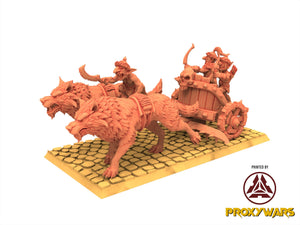 Orc & Goblin - Goblins War Chariot - The Black horde, utilisables pour Oldhammer, king of wars, 9th age