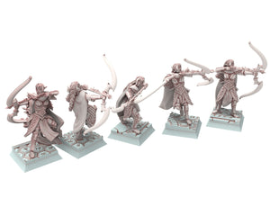 Hight Elves - 32mm Highborne Elves Handmaiden of Qeen, Fantasy elves, Insular Kingdom usable for 9th Age, Fantasy Battle, Oldhammer, D&D