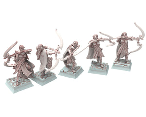 Hight Elves - 32mm Highborne elves sisters, Fantasy elves, Insular Kingdom usable for 9th Age, Fantasy Battle, Oldhammer, King of war, D&D