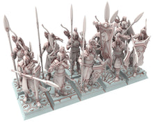 Load image into Gallery viewer, Hight Elves - 32mm Spearmen, Fantasy elves, Insular Kingdom usable for 9th Age, Fantasy Battle, Oldhammer, King of war, D&amp;D
