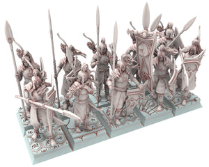 Hight Elves - 32mm Spearmen, Fantasy elves, Insular Kingdom usable for 9th Age, Fantasy Battle, Oldhammer, King of war, D&D