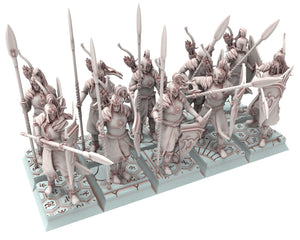 Hight Elves - 32mm Spearmen, Fantasy elves, Insular Kingdom usable for 9th Age, Fantasy Battle, Oldhammer, King of war, D&D