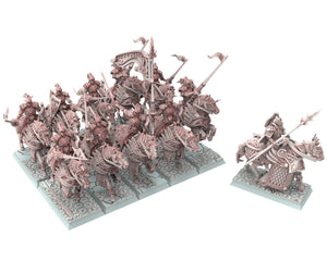 Hight Elves - 32mm Highborne elves lancers, Fantasy elves, Insular Kingdom usable for 9th Age, Fantasy Battle, Oldhammer, King of war, D&D