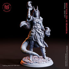 Load image into Gallery viewer, Whispers In The Wetlands - Hero - Tiefling Warlock, forbidden knowledge, Ennemy, Flesh of Gods, for Wargames, Dungeons &amp; Dragons TTRPG
