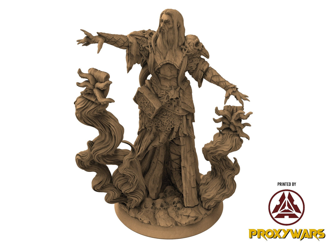 Grimoires of madness - Bust - The Archmage, forbidden magics, Ennemy, Flesh of Gods, for Wargames, Dungeons & Dragons TTRPG