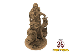 Grimoires of madness - Boss - The Archmage (25 mm) , forbidden magics, Ennemy, Flesh of Gods, for Wargames, Dungeons & Dragons TTRPG