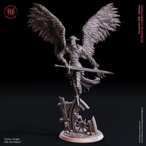 Echoes Of Corruption - Enemy - Fallen Angel (25 mm), light and darkness, Ennemy, Flesh of Gods, for Wargames, Dungeons & Dragons TTRPG