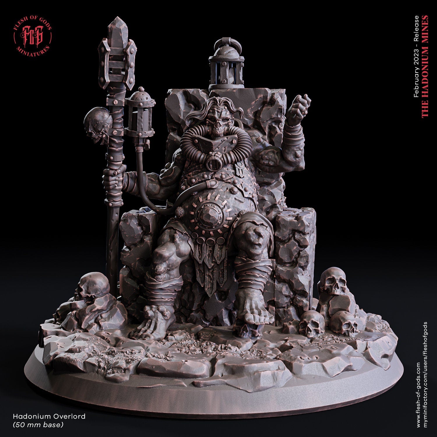 The Hadonium Mines - Boss - Hadonium Overlord, chaos and carnage, Enemy, Flesh of Gods, for Wargames, Dungeons & Dragons TTRPG
