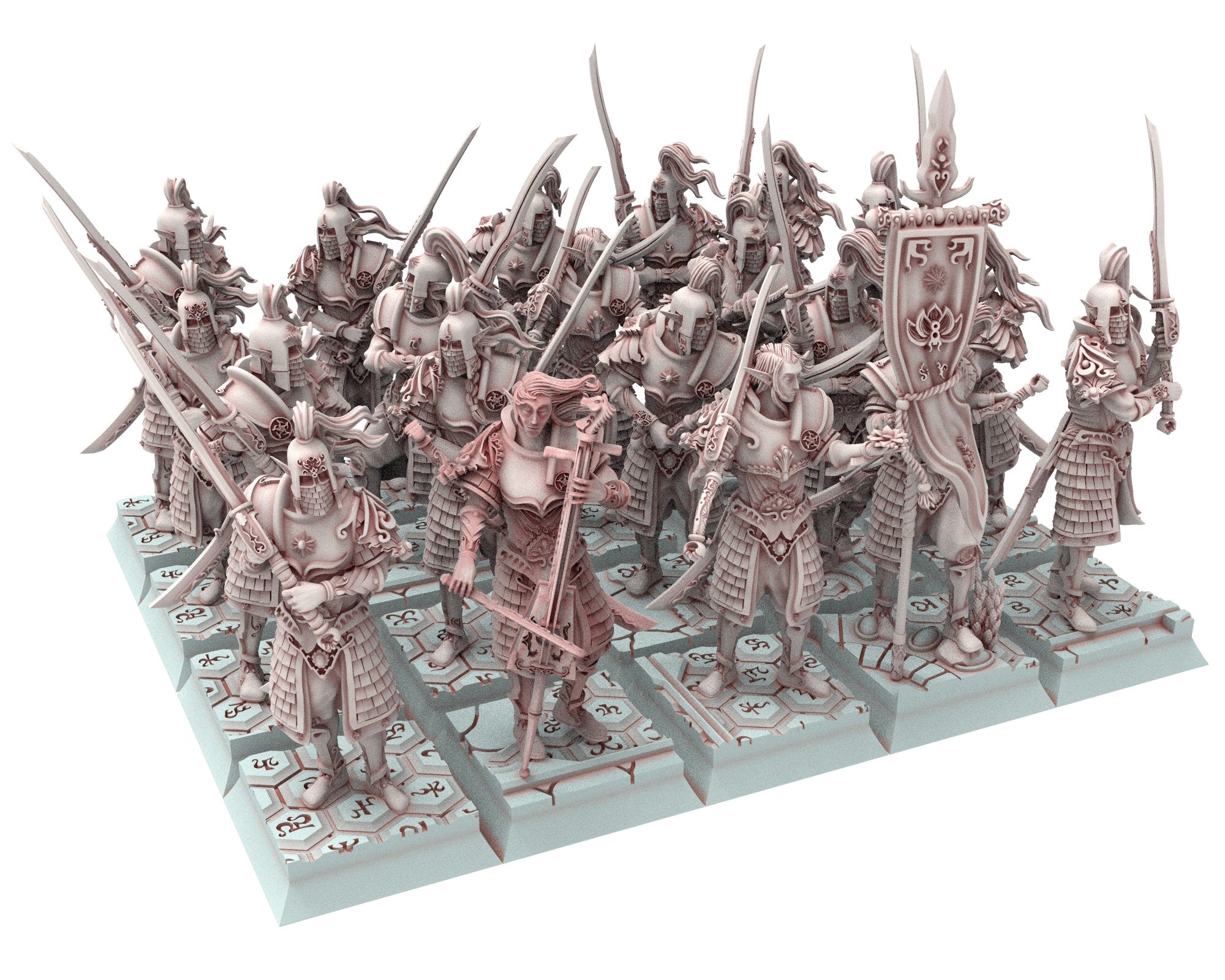 Hight Elves - 28mm Sword Masters, Fantasy elves, Insular Kingdom usable for 9th Age, Fantasy Battle, Oldhammer, King of war, D&D